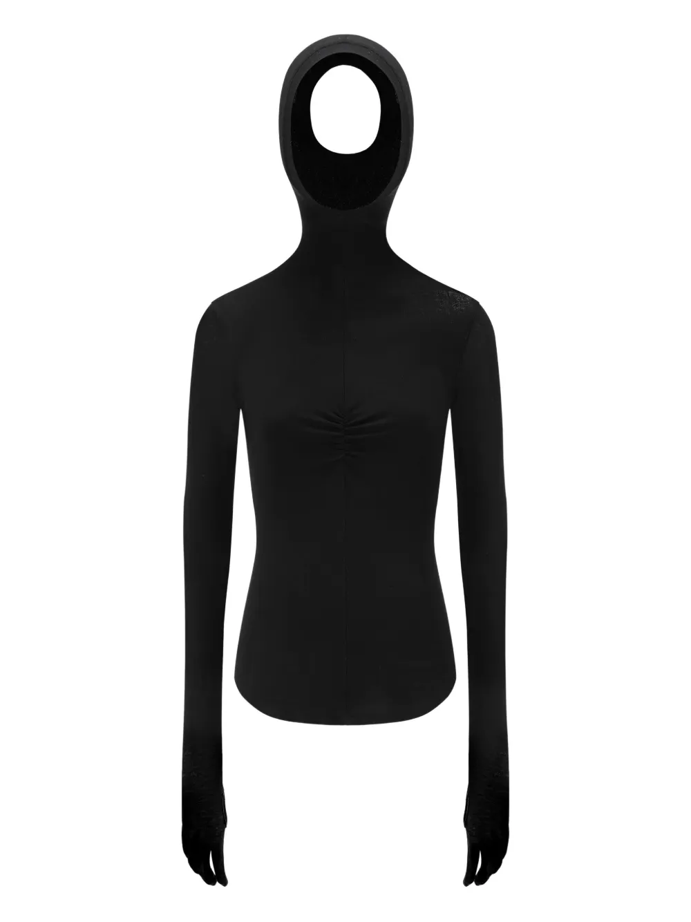 Oude Waag Gentle Armour Glove Hooded Long-sleeve Top In Black
