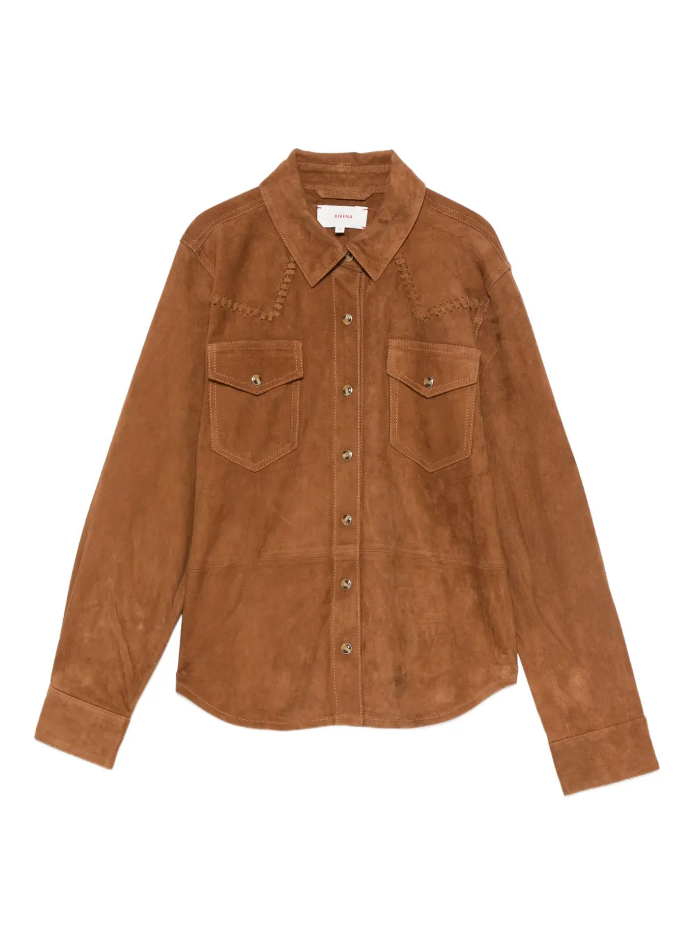 Xirena camisa con bordado | marrón | Image 1