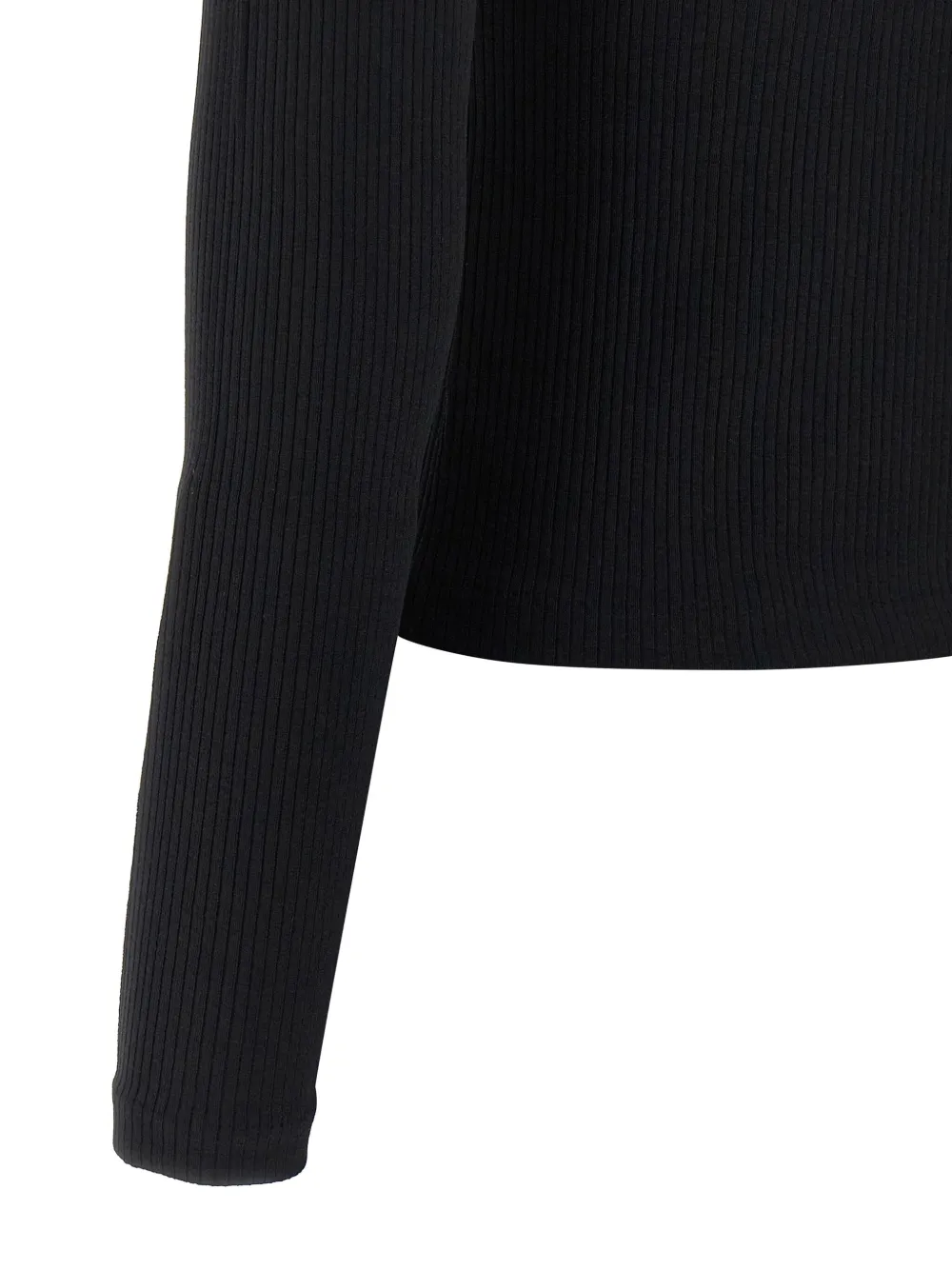 Maison Kitsuné Ribbed Baby Fox-patch Cardigan In Black