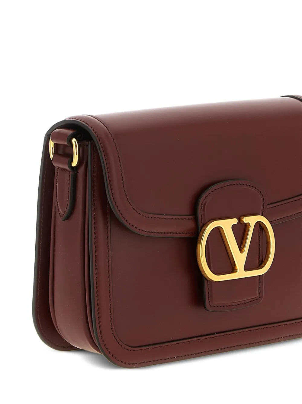 Valentino Womens Brick Ruby 9to5 Small Leather Shoulder Bag In Red