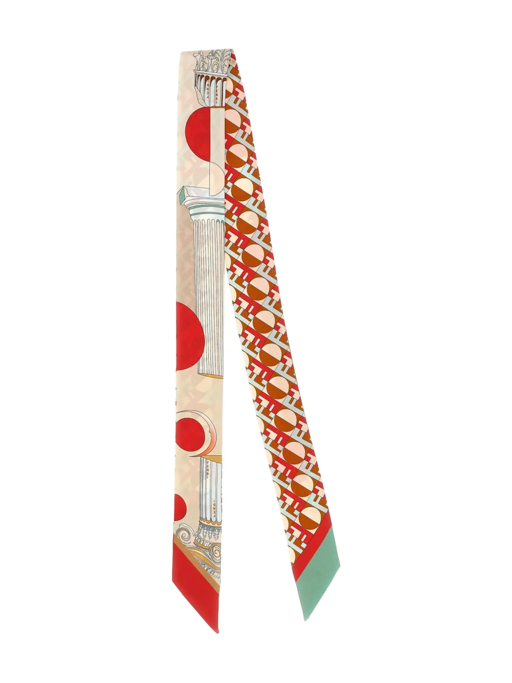 FENDI graphic-print silk bandeau | Neutrals | Image 1
