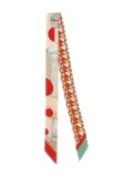 FENDI graphic-print silk bandeau - Neutrals