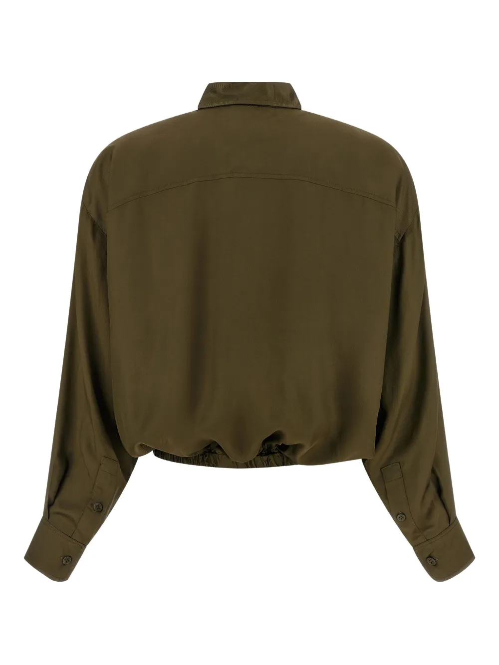 Nude Plastron cropped shirt - Groen
