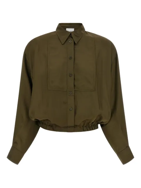 Nude Plastron cropped shirt
