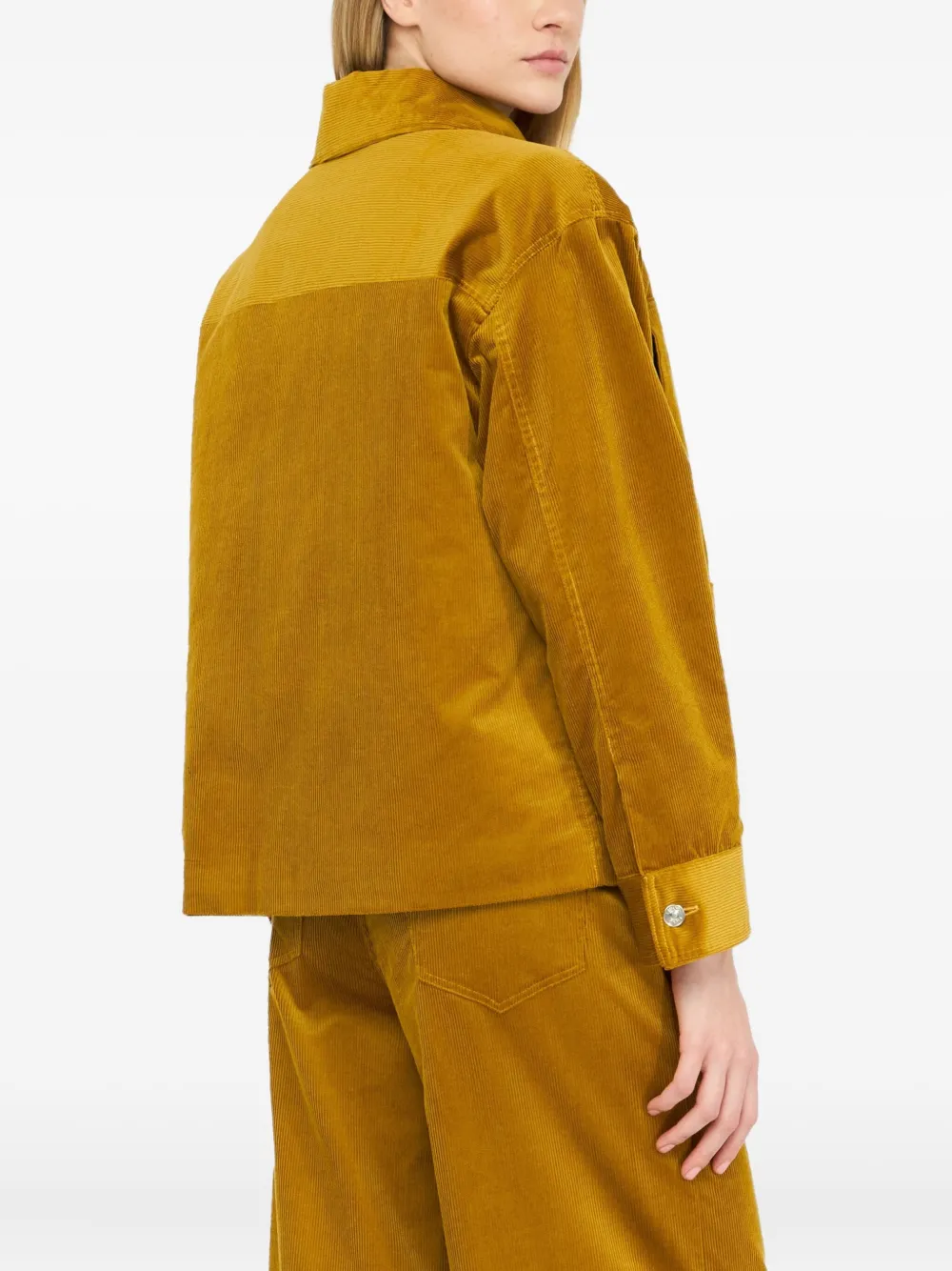 Liu •jo Bejewelled Patch-pocket Jacket In Yellow