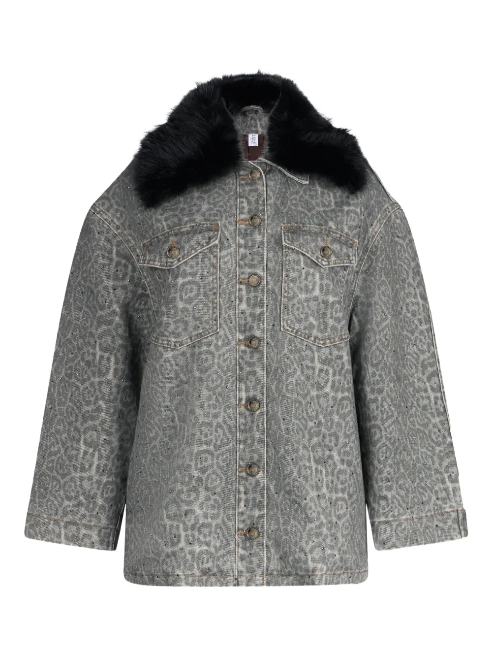 LIU JO animal-print jacket | Grey | Image 1