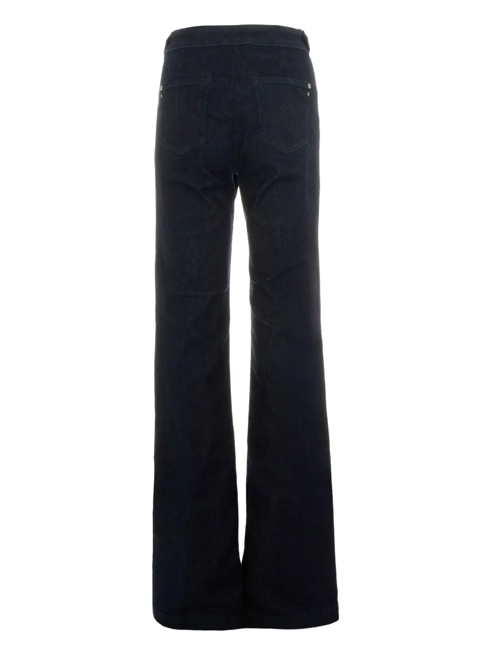 Patrizia Pepe Belted Flared Trousers In Blue