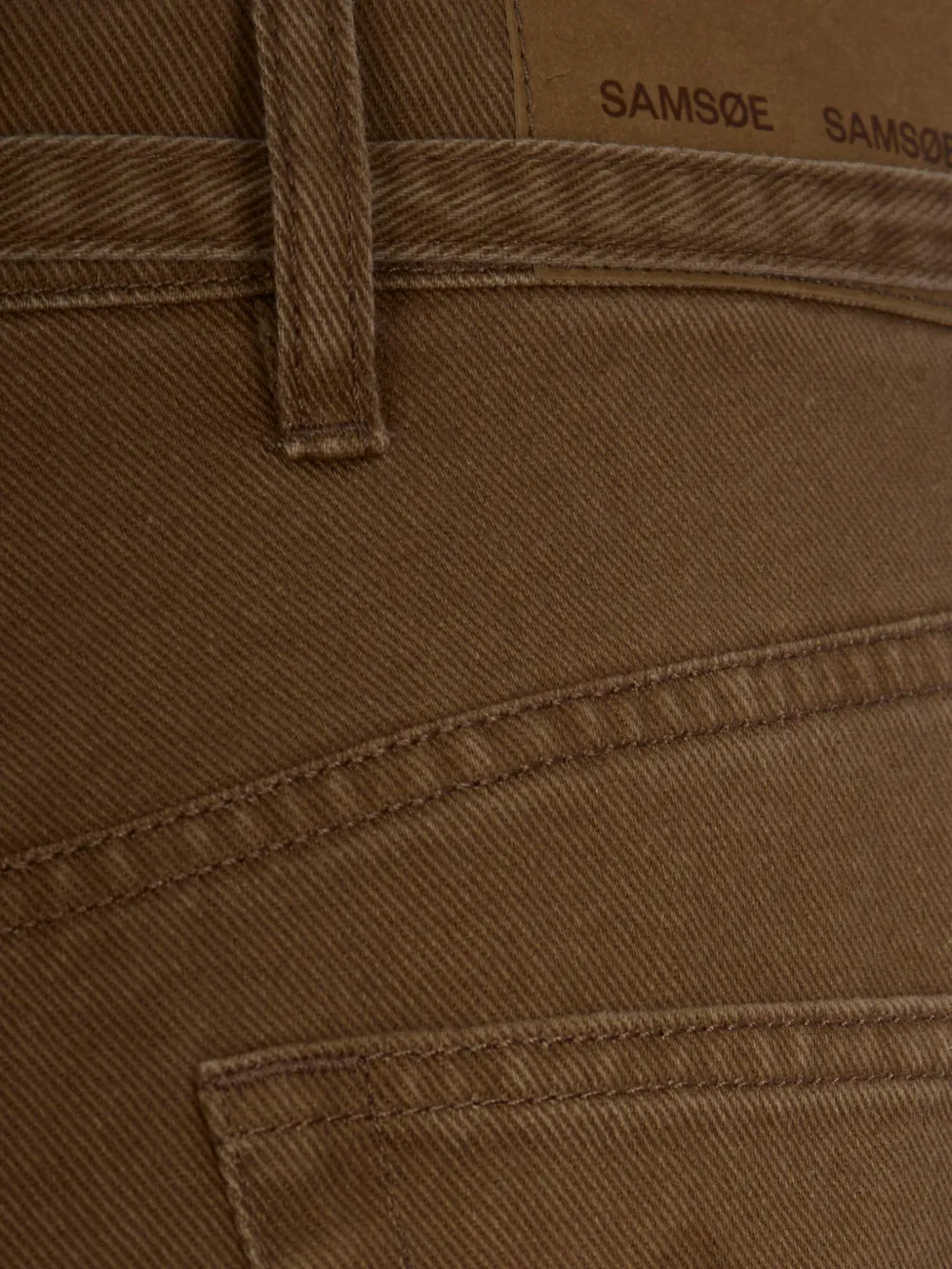 SAMSOE Saharper broek met bijpassende ceintuur Bruin