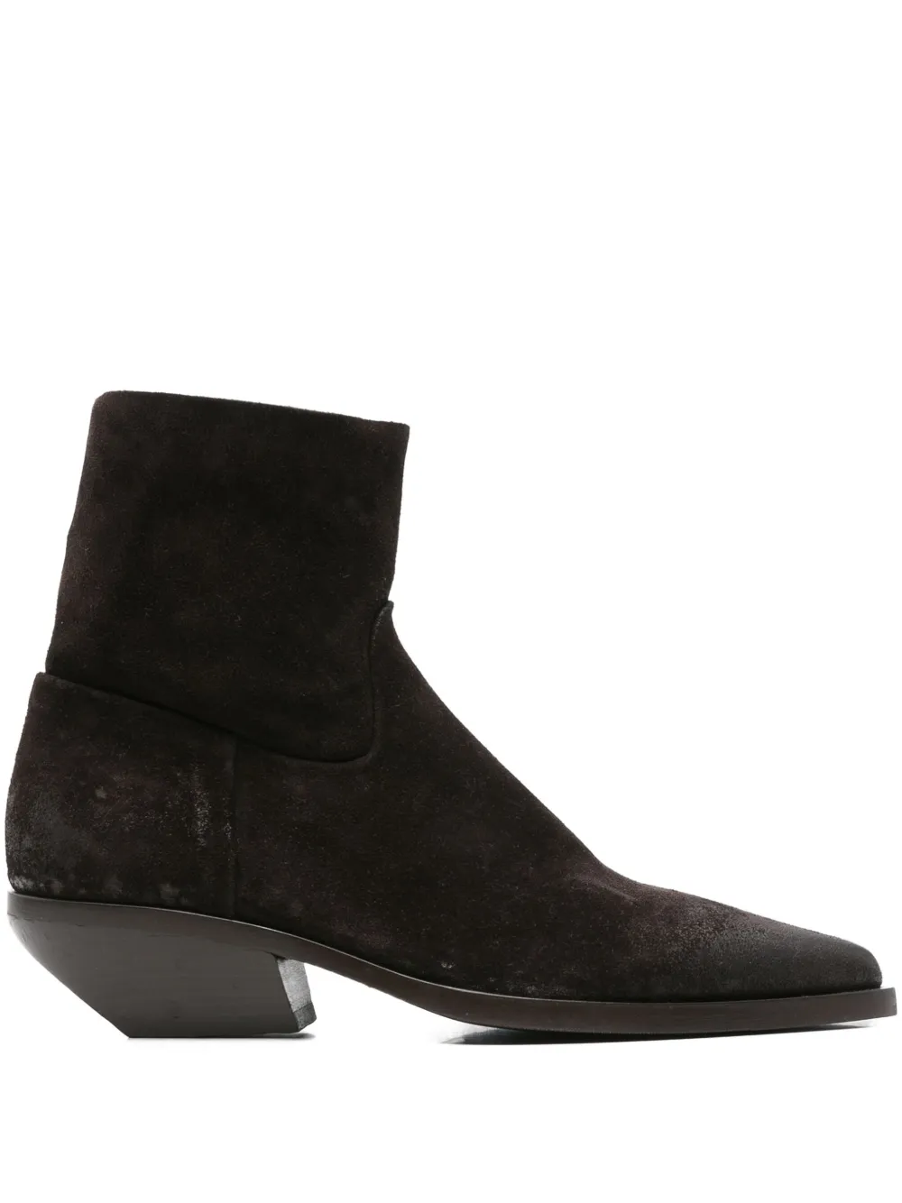 Elena Iachi pointed-toe suede ankle boots | Brown | Image 1