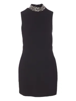 Emporio Armani Zigzag Knit Tube Dress | Black | FARFETCH