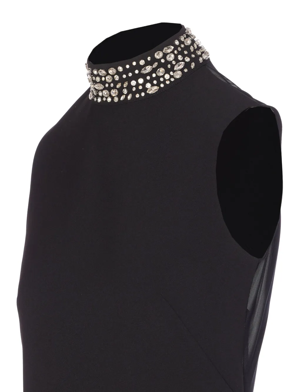 Liu •jo Crystal-embellished Mini Dress In Black