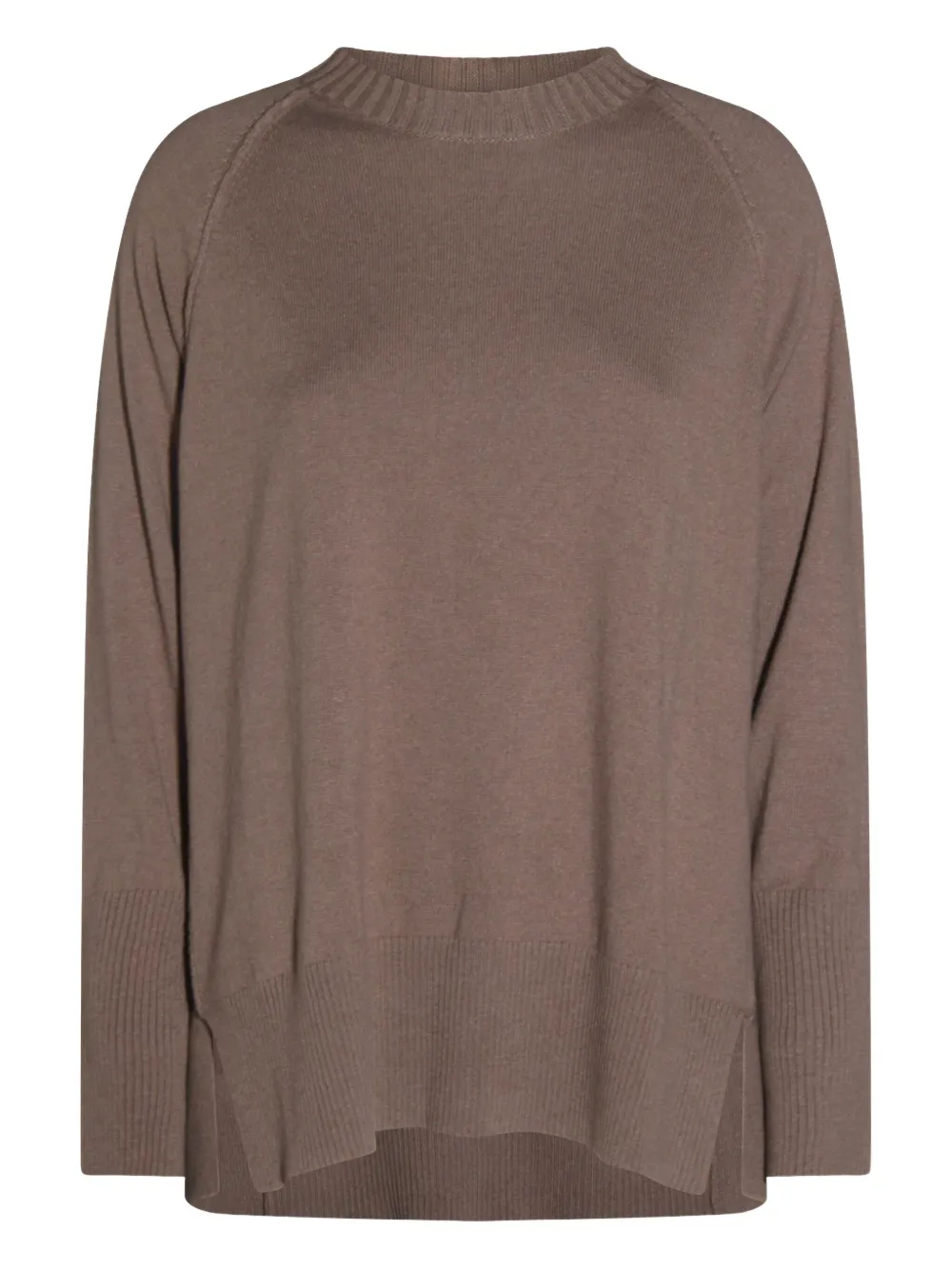 Antonelli raglan-sleeve side-slit sweater - ブラウン Antonelli raglan-sleeve side-slit sweater - ブラウン