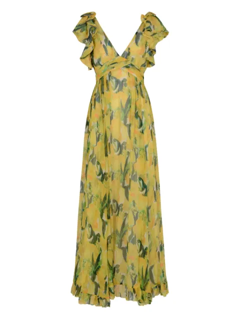 La DoubleJ ruffled floral-print dress