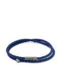 Tateossian braided-leather evil-eye bracelet - Blue