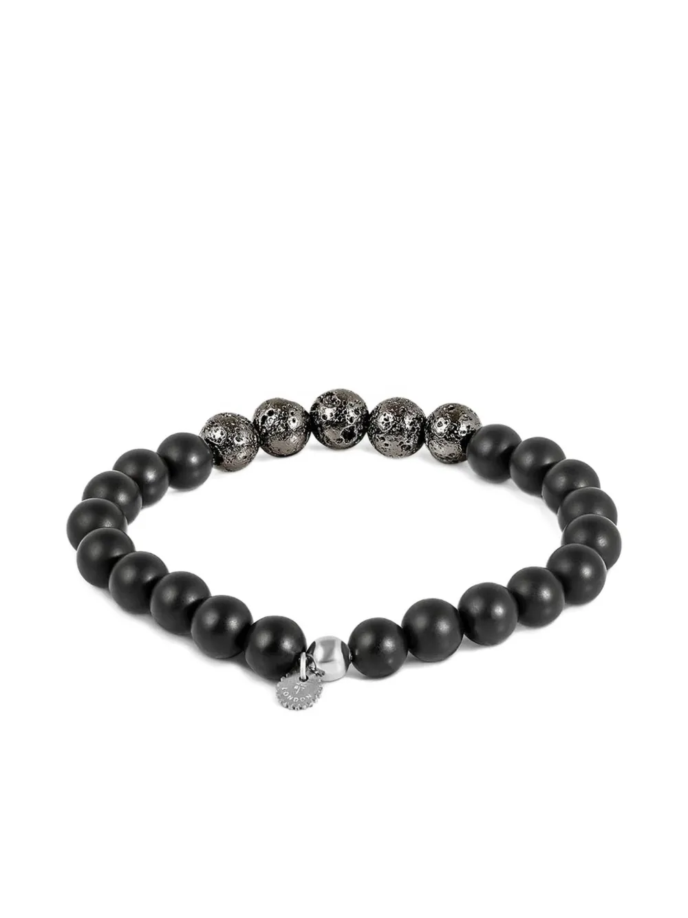 Tateossian Vesuvios beaded bracelet - ブラック Tateossian Vesuvios beaded bracelet - ブラック