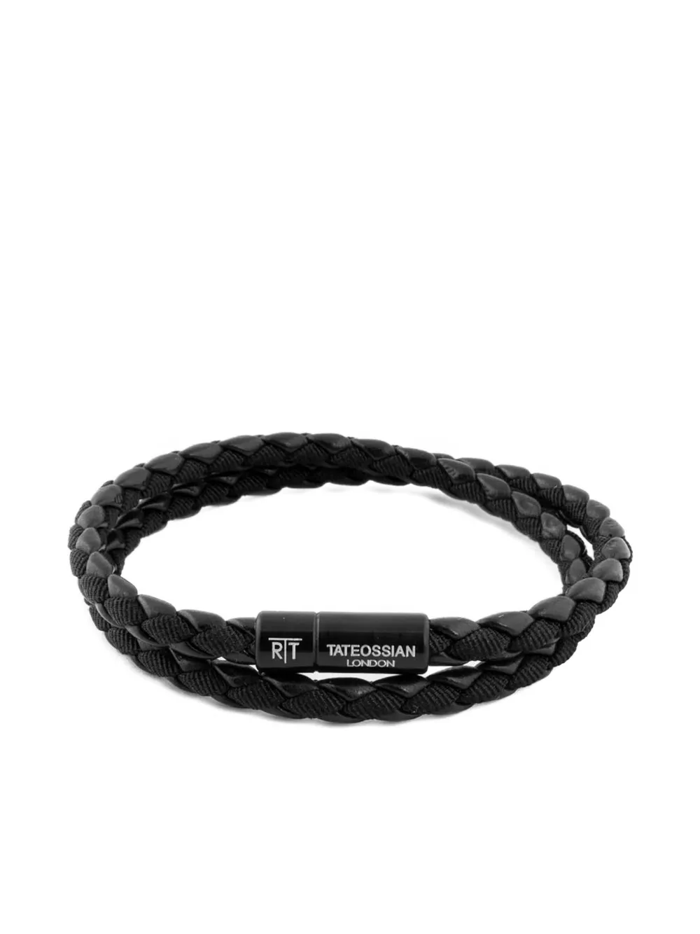 Tateossian Chelsea braided bracelet - ブラック Tateossian Chelsea braided bracelet - ブラック