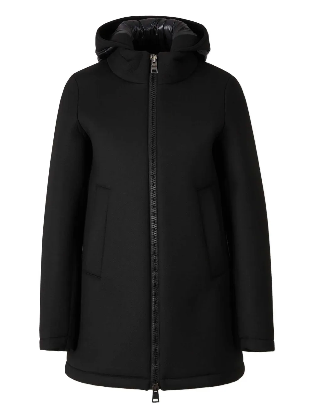 Herno Padded Hooded Coat In Black