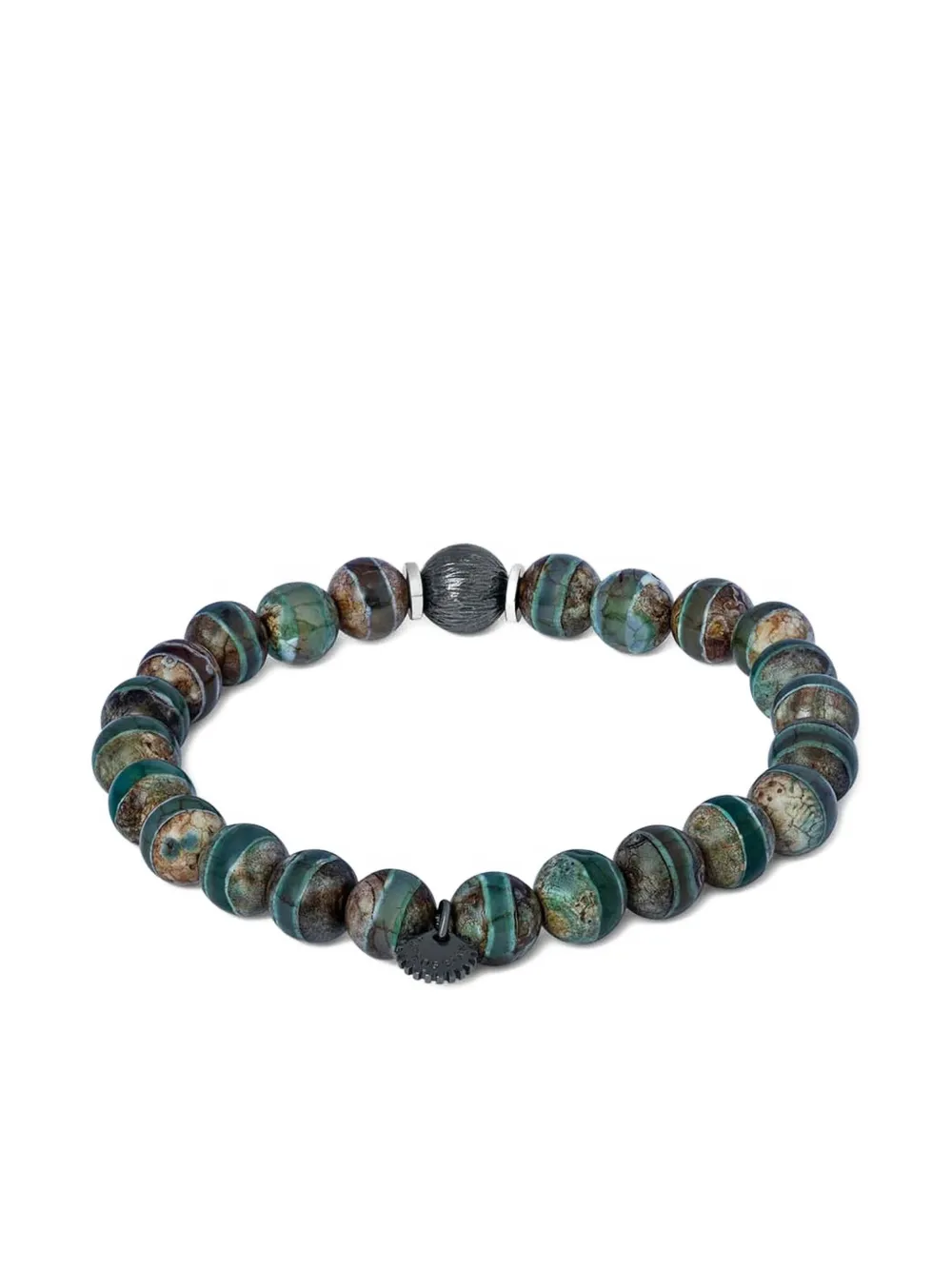 Tateossian Lhasa Graffiato Beaded Bracelet In Green