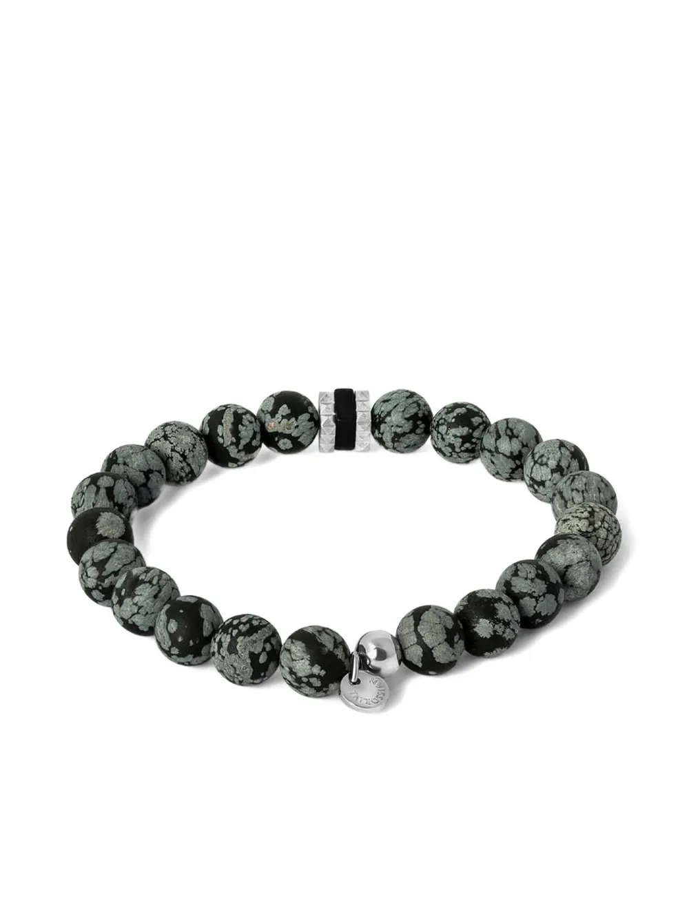 Tateossian Giza Obsidian-beads Bracelet In Green