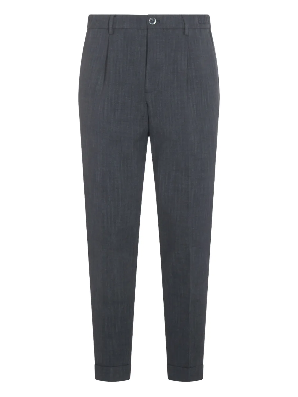 GTA  Pantalone pleated-front herringbone trousers | Grey | Image 1