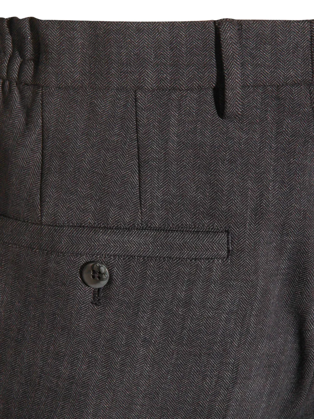 GTA Pantalone Broek met visgraatpatroon en geplooide voorkant Grijs