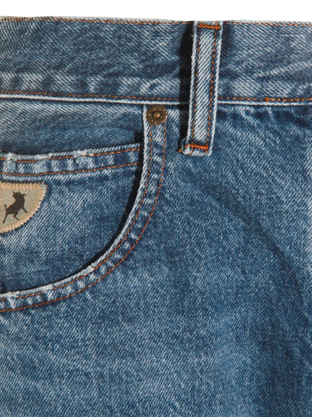 LOIS JEANS verfraaid met kristallen Blauw