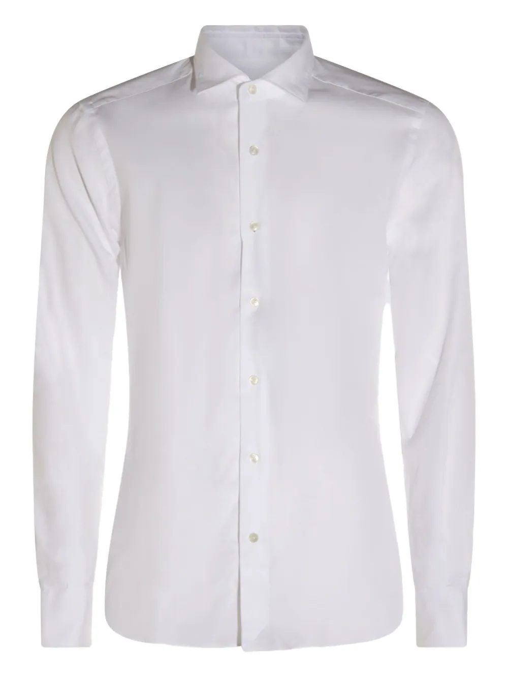 Glanshirt long-sleeve cotton shirt | White | Image 1