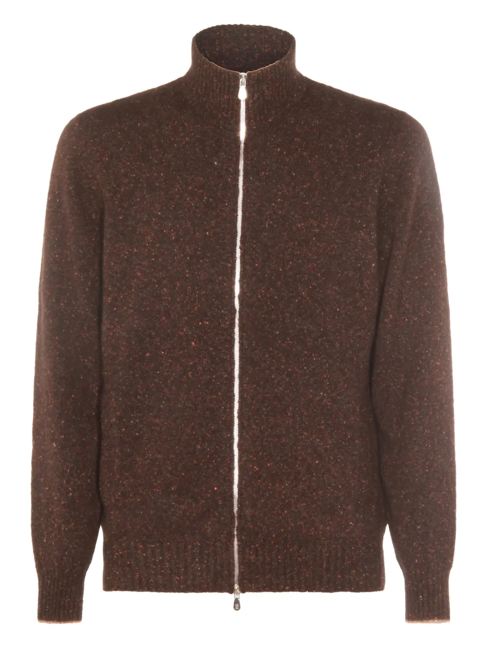 Brunello Cucinelli high-neck zip-up cardigan - ブラウン Brunello Cucinelli high-neck zip-up cardigan - ブラウン