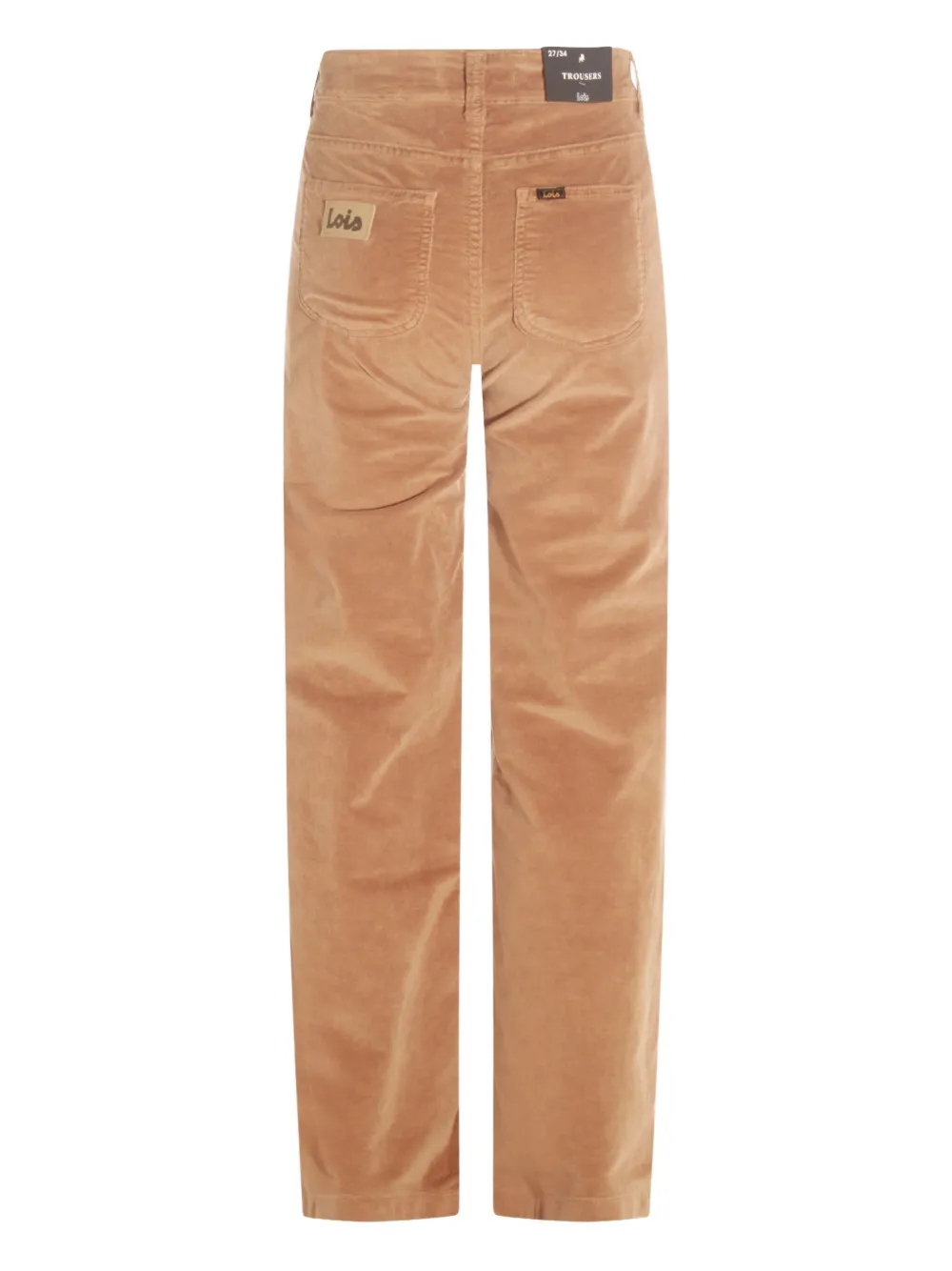 LOIS JEANS corduroy logo-patch jeans - Bruin