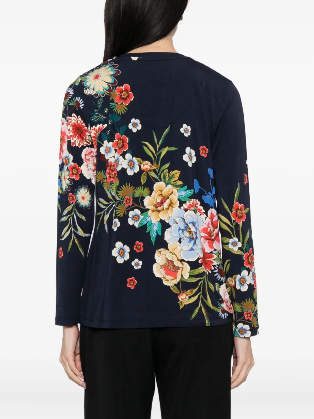 Johnny Was Janie T-shirt met lange mouwen Blauw