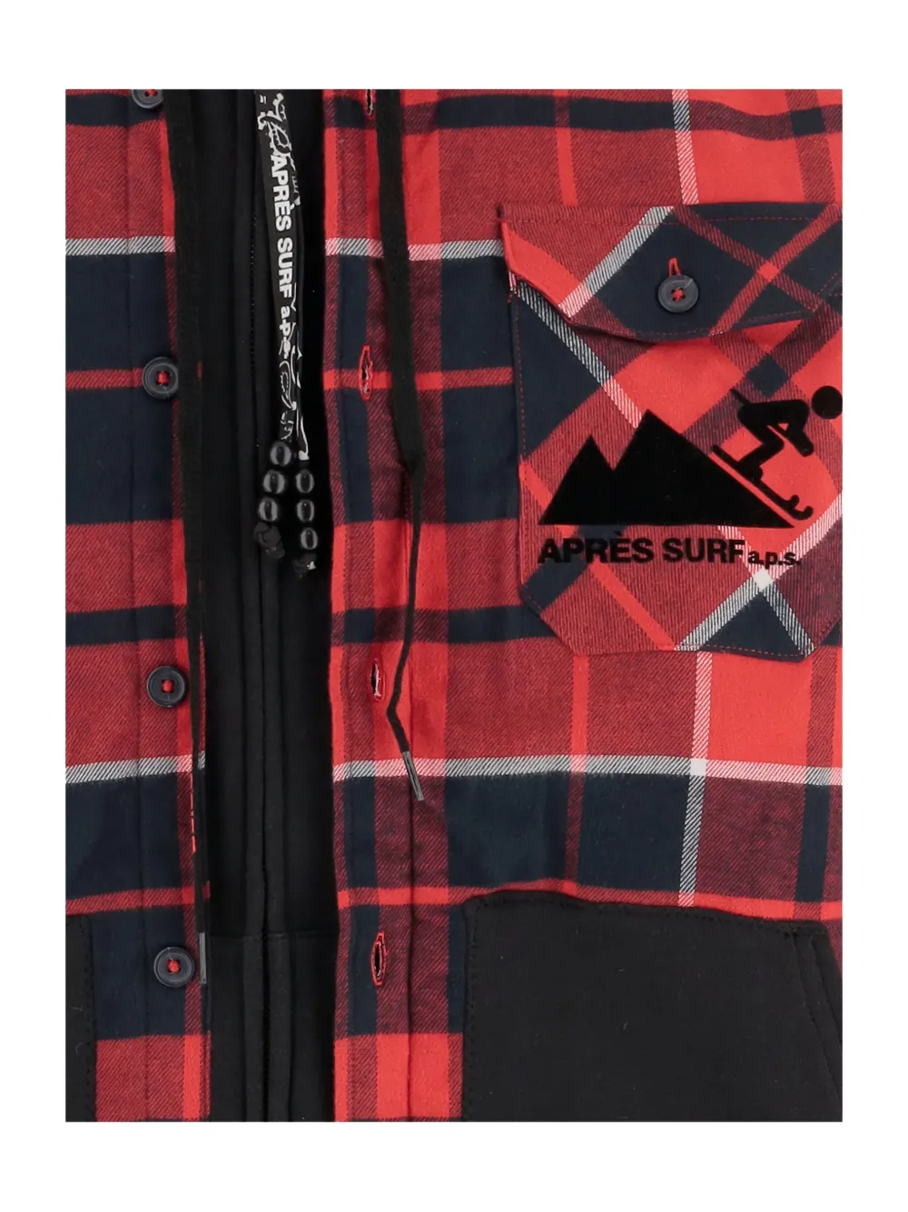 Après Surf Cotton Blend Jacket With Back Print In Red