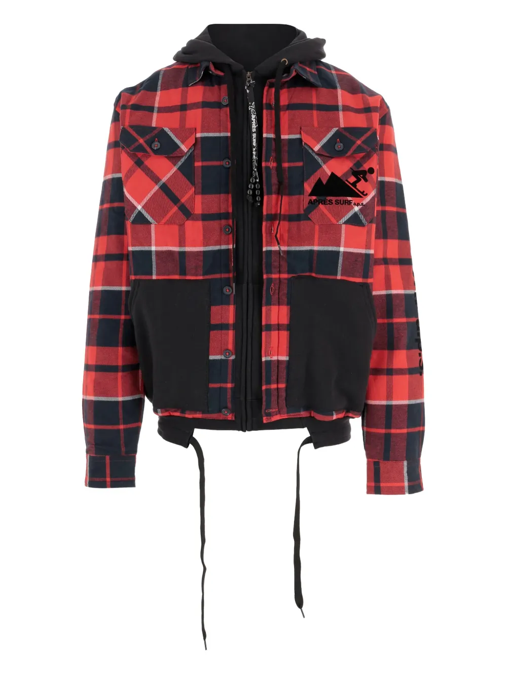 Après Surf Cotton Blend Jacket With Back Print In Red