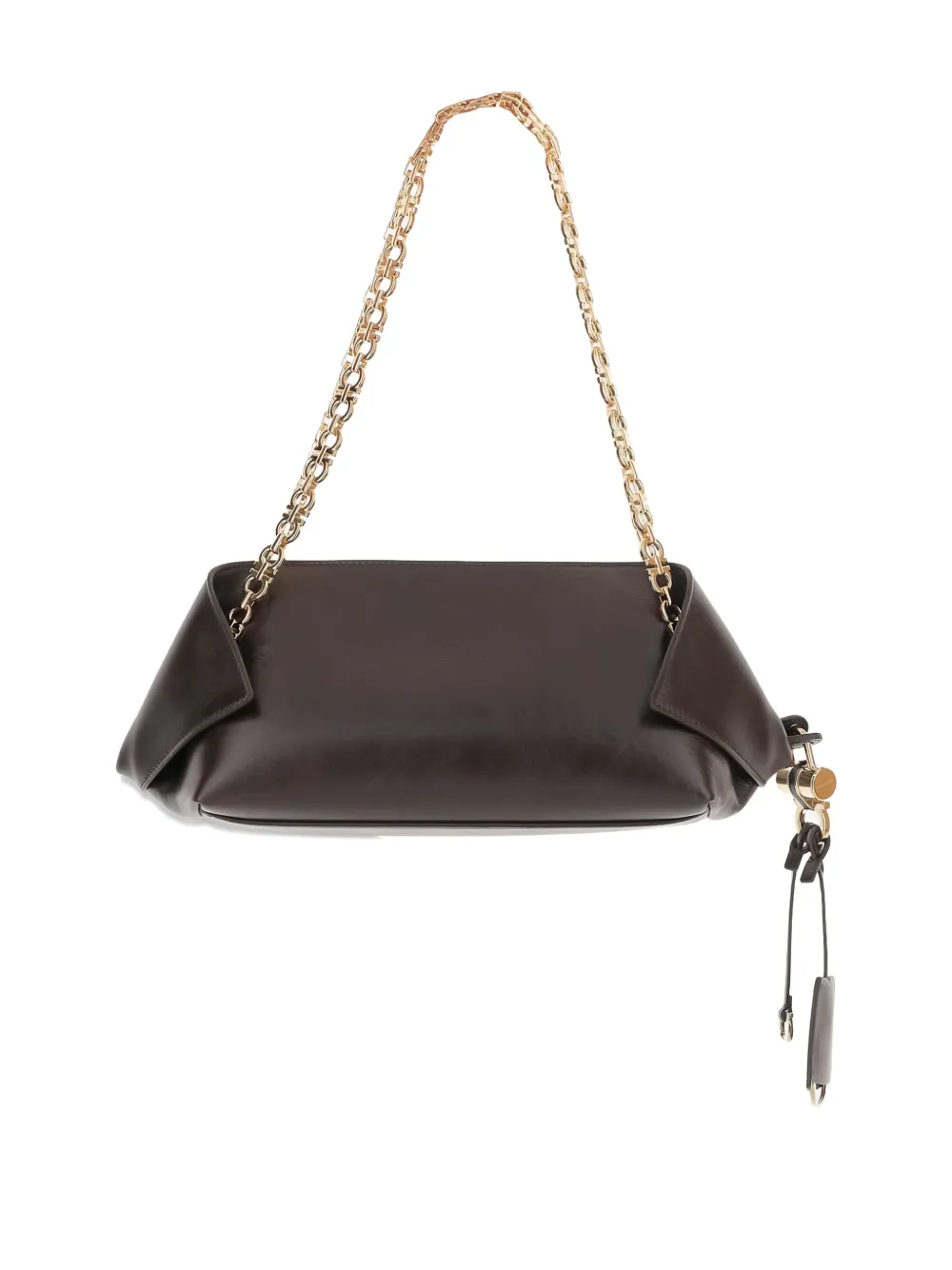 Ferragamo Leren schoudertas - Bruin