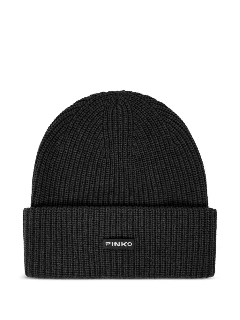 PINKO ribbed-knit beanie