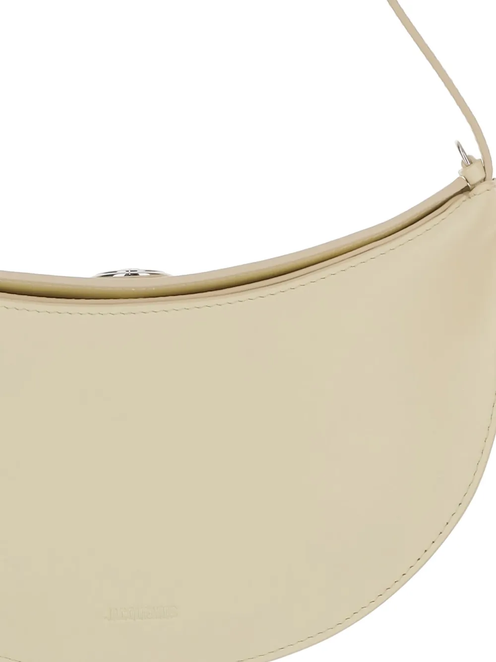 Jacquemus Small Ovalo Leather Bag In Dusty Yellow Women In Green