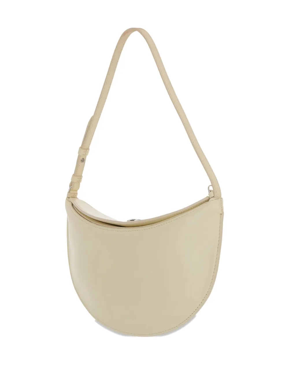 Jacquemus Small Ovalo Leather Bag In Dusty Yellow Women In Green