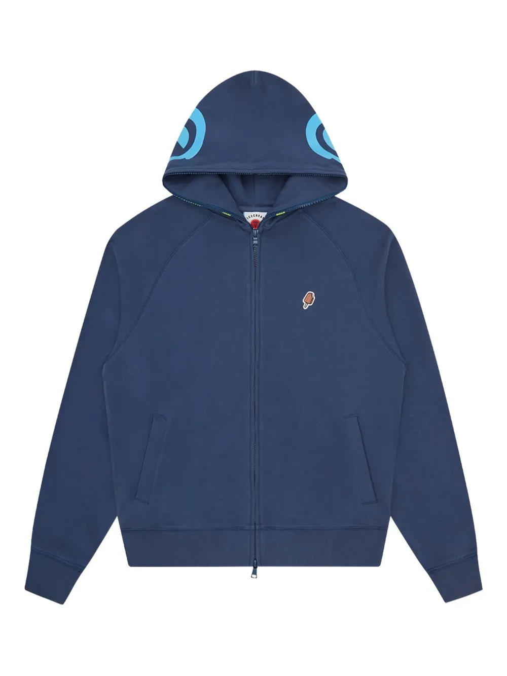 Icecream Gradient-effect Zip-up Hoodie In Blue