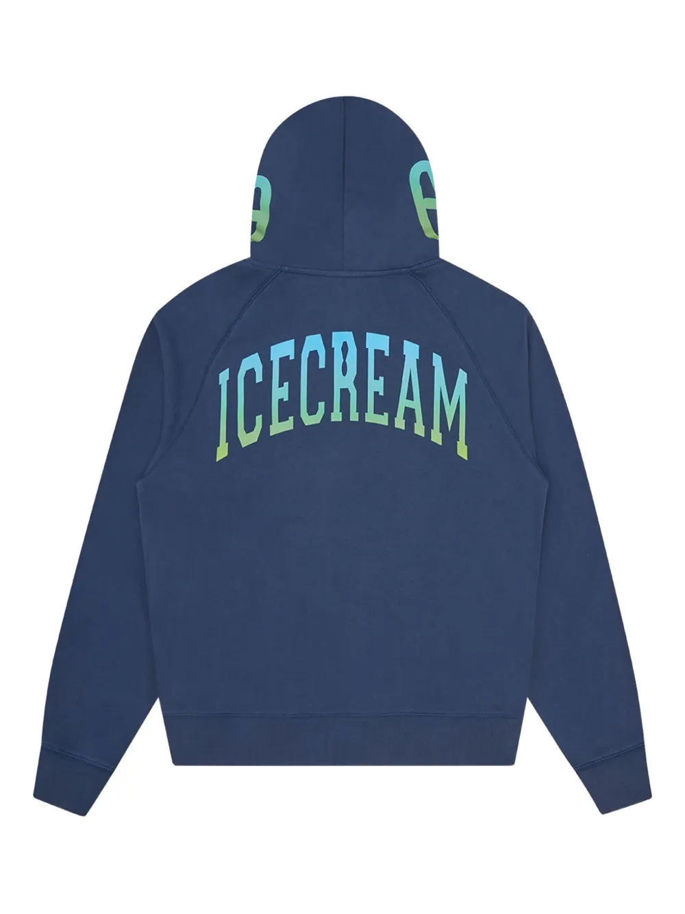 Icecream Gradient-effect Zip-up Hoodie In Blue