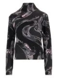 PUCCI orchids high-neck wool sweater - Black