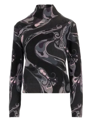 エミリオプッチ タートルネックニット セーター 長袖 ハイネック ロゴ XS EMILIO PUCCI（エミリオプッチ） EMILIO PUCCI KIDS キッズ セーター