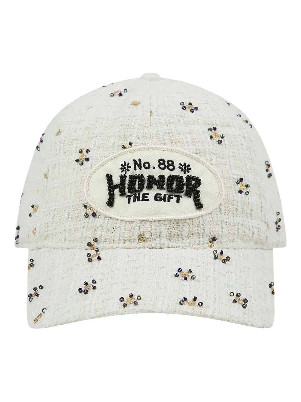 Honor The Gift beaded tweed six-panel cap - ニュートラル Honor The Gift beaded tweed six-panel cap - ニュートラル