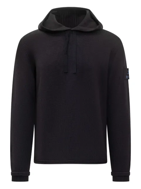Premiata hoodie de lana con detalle de parche
