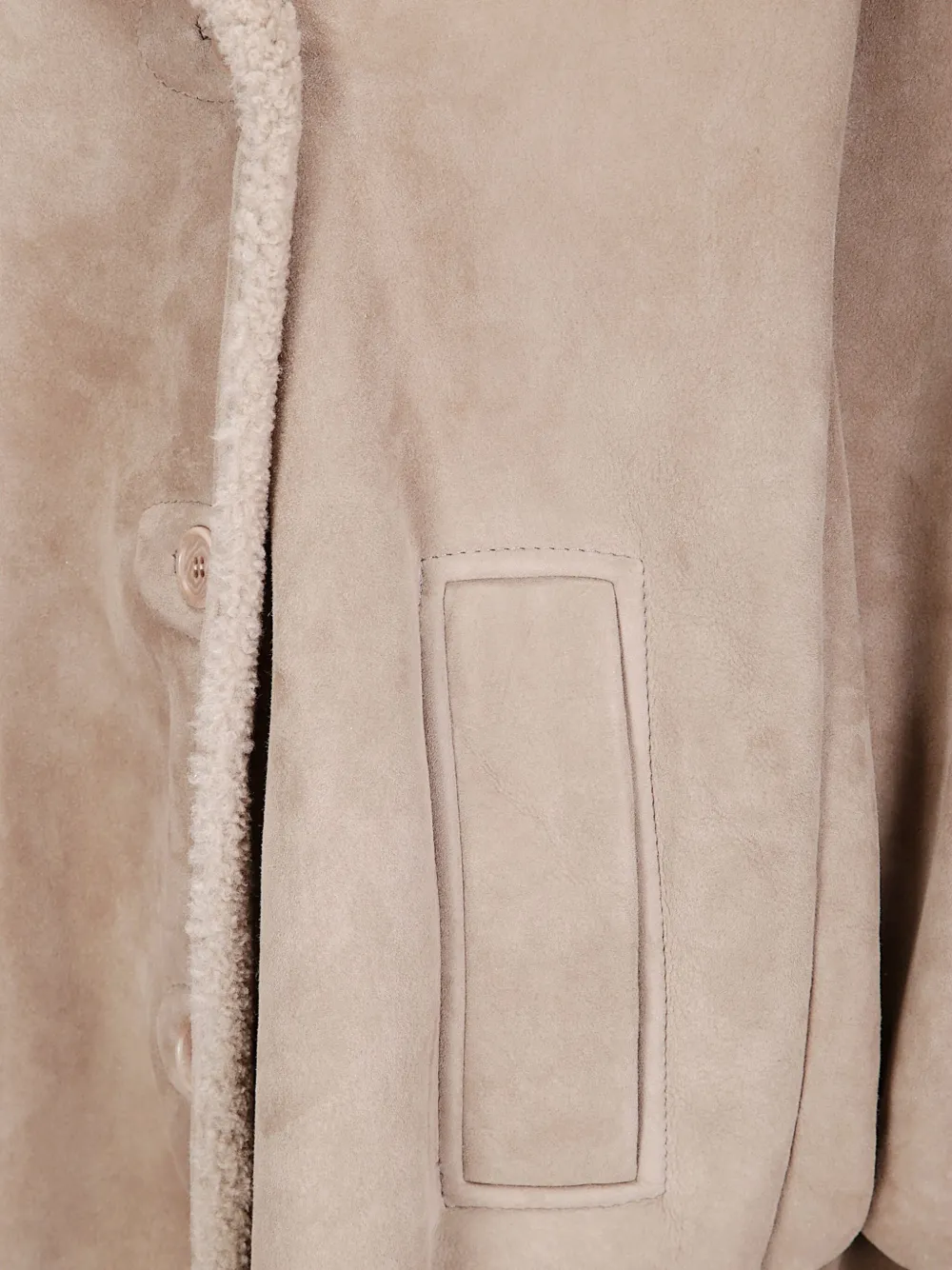 Salvatore Santoro Brown Leather Bomber Jacket With Plush Sheepskin Lining In Neutral