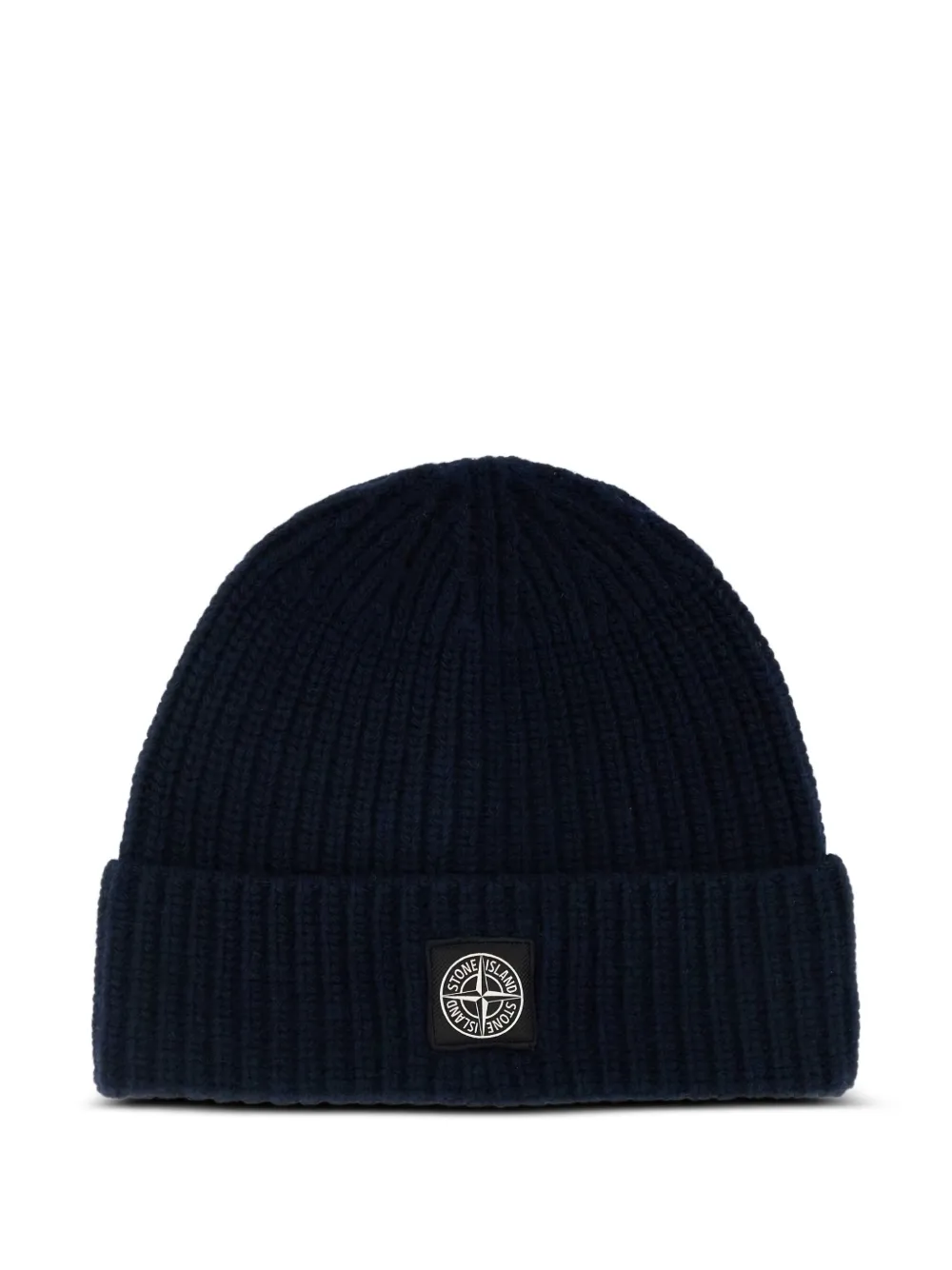 Stone Island ribbed wool beanie | Blue | Image 1