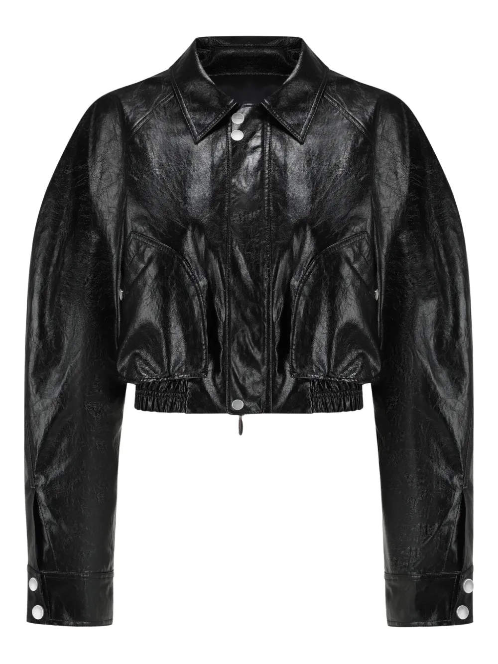OUDE WAAG cropped cinched jacket | Black | Image 1