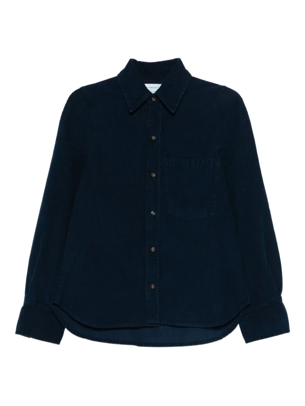 Victoria Beckham Pocket Buttoned Top In Blue
