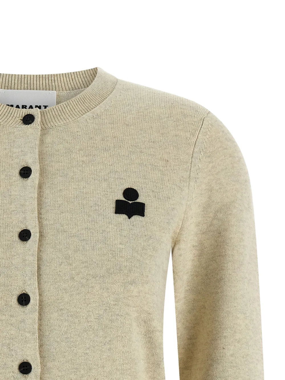 Isabel Marant Étoile Isabel Marant Etoile Melange Cream Cotton Blend Mona Cardigan In Neutral