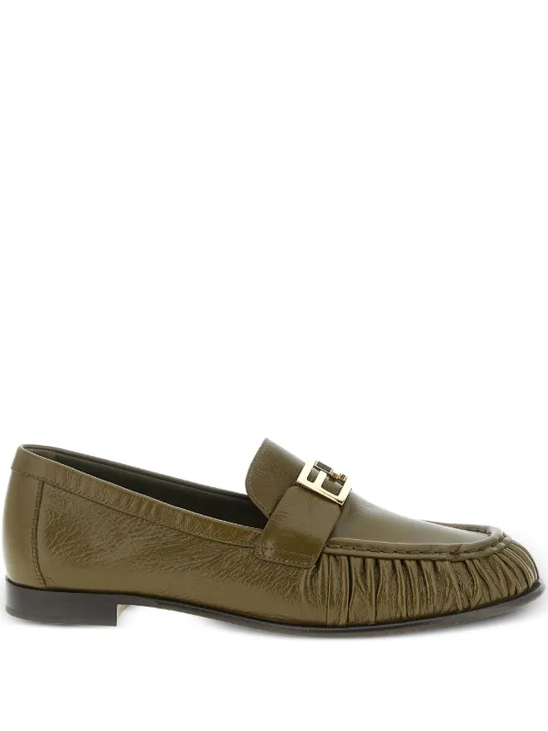 FENDI バゲット ローファー | グリーン | FARFETCH JP FENDI バゲット ローファー | グリーン | FARFETCH JP