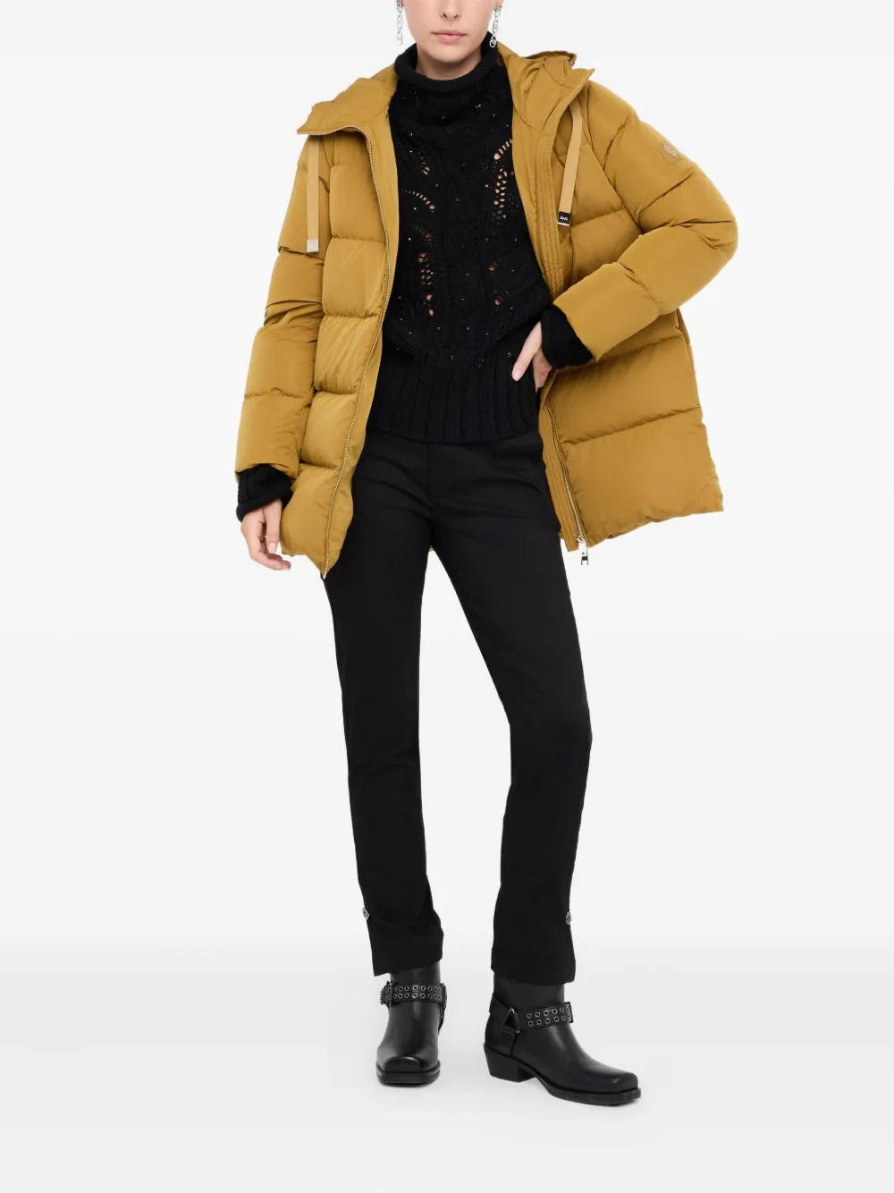 LIU JO quilted bejewelled embroidery jacket | Varsity Jackets | Image 2