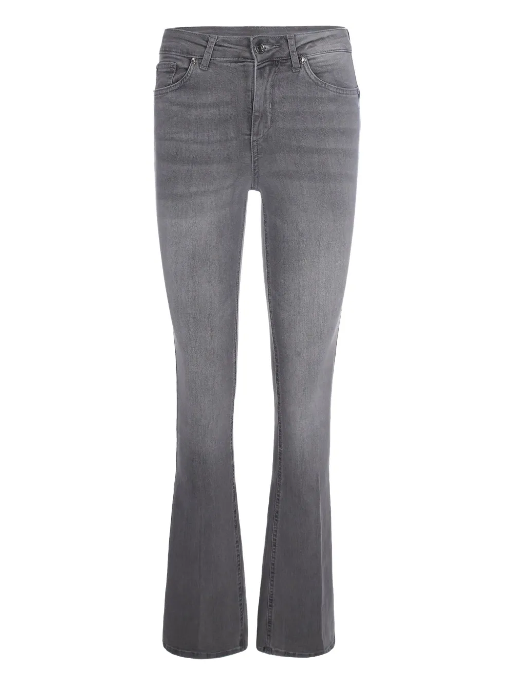 Liu •jo Jeans Flare A Vita Alta Grigio In Gray